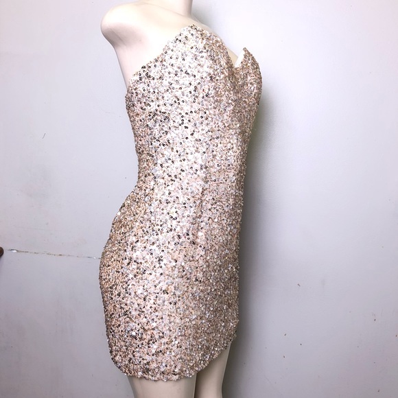 SCALA GOLD SEQUIN DRESS - Picture 2 of 7